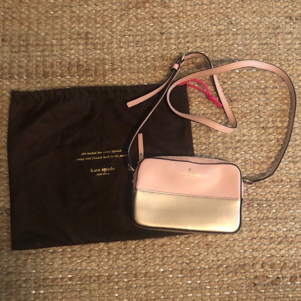 Kate Spade Pink and Gold side purse GREATCONDITION